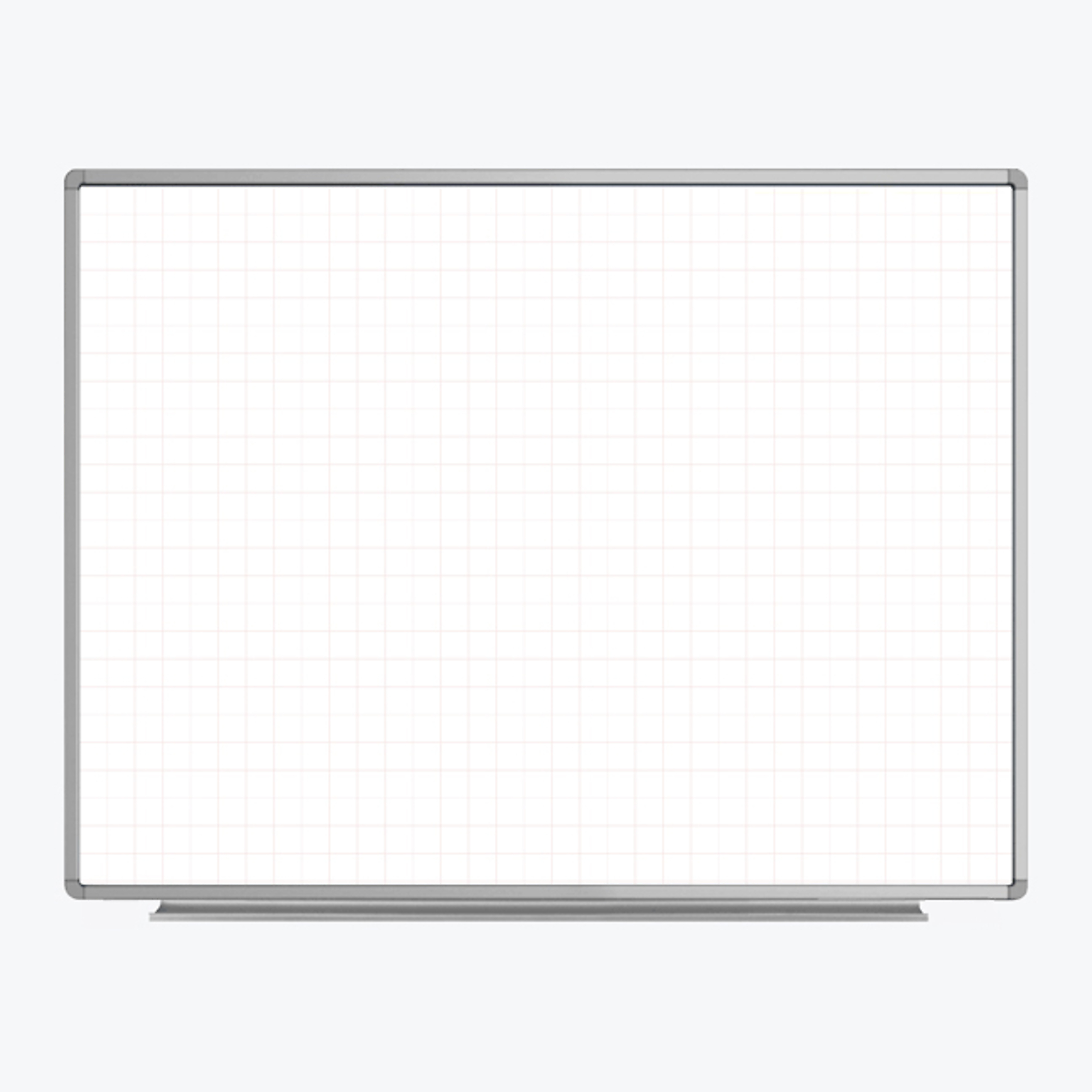 Luxor, Wall-Mountable Dry Erase Ghost Grid Board, Color Finish White, Model# WB4836LB